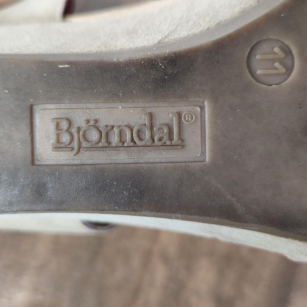 Bjorndal Suede Leather Wedge Sandals Size 11 - Picture 9 of 9